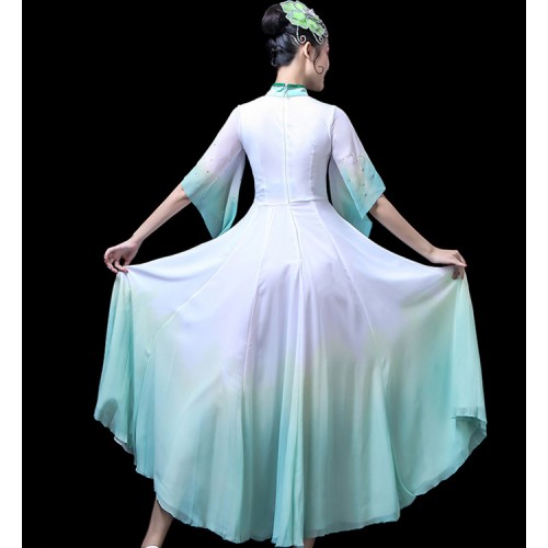 Women traditional yangko classical dance dresses female dancers chinese folk dance costumes fairy drama cosplay costumes